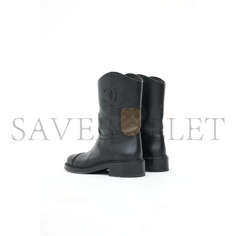 CHANEL CC MID MOTO BOOT 
